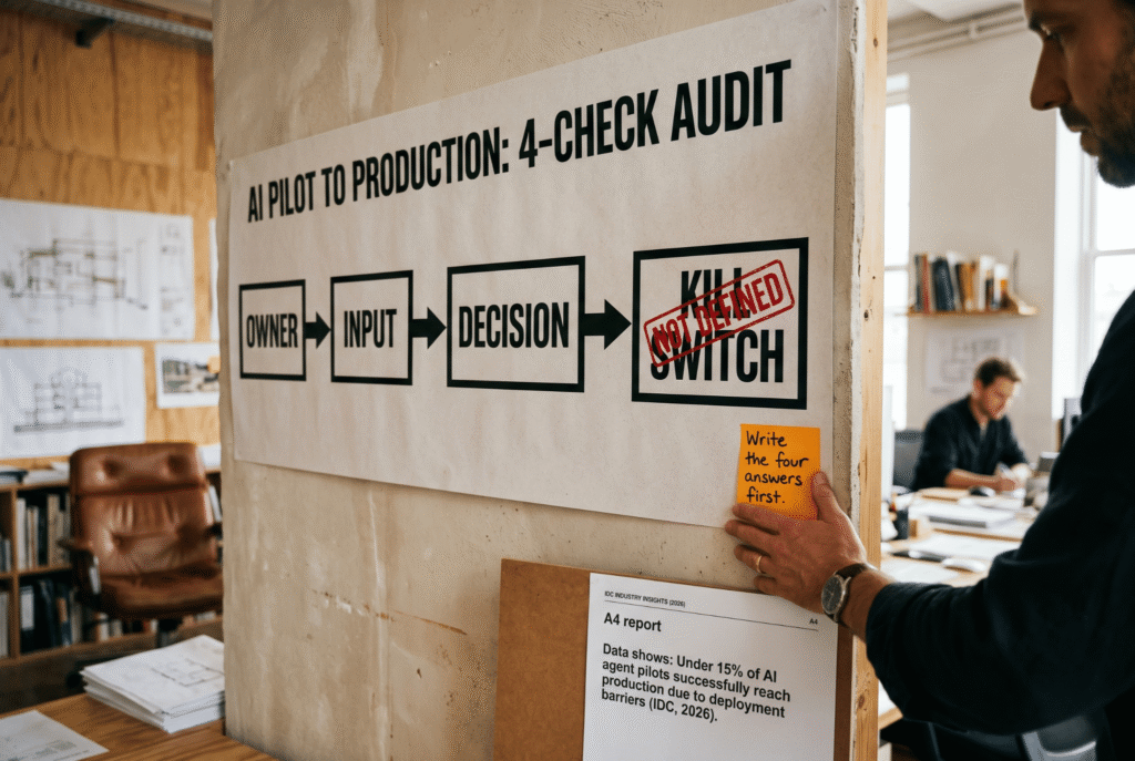 AI Pilot to Production: The 4-Check Framework for 2026