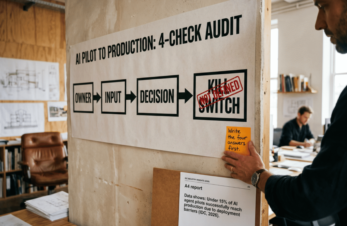 AI Pilot to Production: The 4-Check Framework for 2026