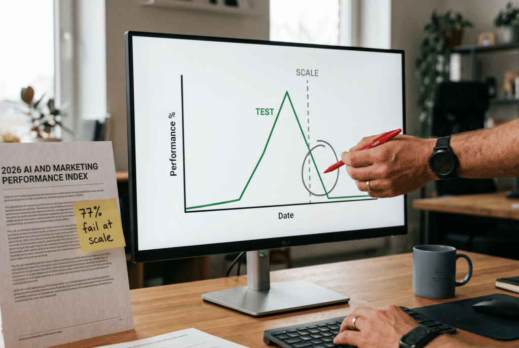 AI Marketing Experiments: Why 77% Fail at Scale in 2026